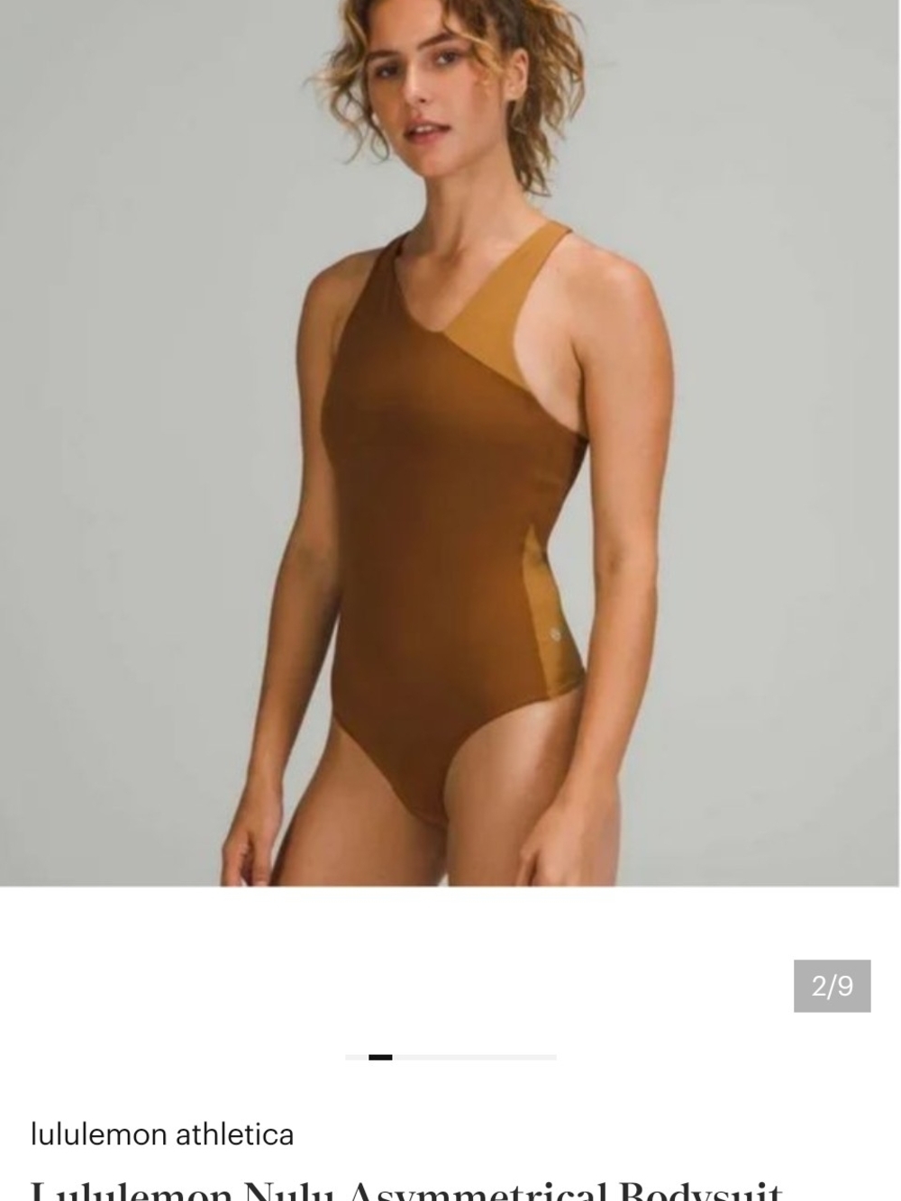 Lululemon Nulu Asymmetrical Bodysuit — Brown